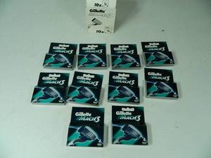 10 New Boxes of Gillette Mach 3 Razor Cartidges