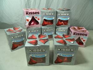 10 New Large 7 oz Solid Milk Chocolate Hershey Kisses