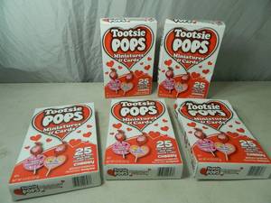 5 New Boxes of Cherry Tootsie Pops
