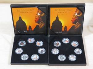 lot 97 image: 2 Pope Benedict XVI Coin Sets