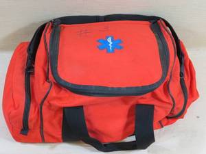 lot 91 image: Large Orange Medical Supply Bag