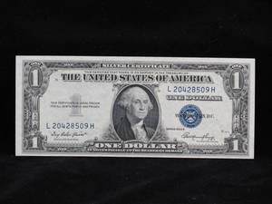 lot 74 image: 1935E $1 Blue Seal Silver Certificate
