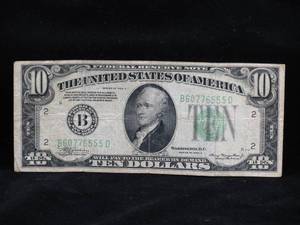 lot 42 image: 1934A $10 New York Federal Reserve Note