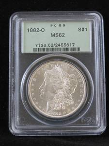 lot 9 image: 1882-O Morgan Silver Dollar - PCGS MS62