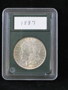 lot 10 image: 1887-P Morgan Silver Dollar