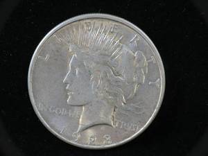 lot 14 image: 1923-D Peace Silver Dollar