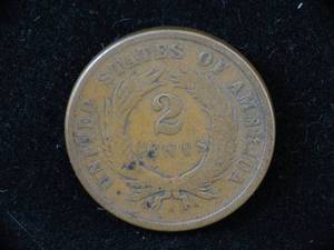 lot 19 image: 1865 US 2-Cent Piece