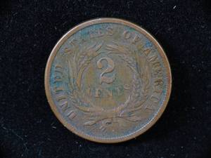 lot 18 image: 1864 US 2-Cent Piece