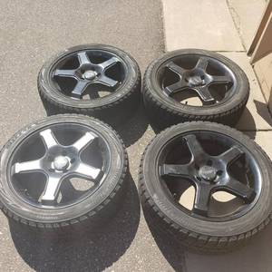 lot 18 image: Set Of 4 MB Motorsports Wheels (Like New) With 4-Bridgestone Tires