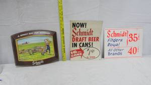 lot 53 image: Schmidt Beer Signs