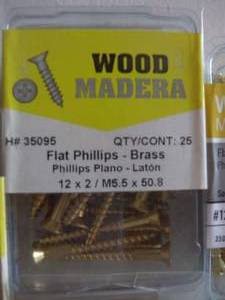 lot 5 image: Hillman Brass Flat IntExt Wood Screws