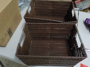 lot 106 image: Set of 2 Whitmore Storage Baskets 1...