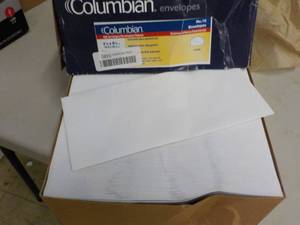 lot 127 image: Box of 500 Columbian #10 Envelopes...