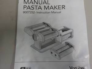 lot 132 image: Manual Pasta Maker...