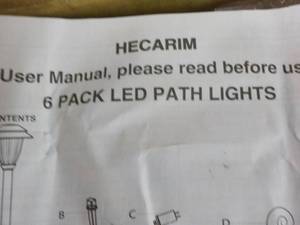 lot 199 image: 6 pack LED Path Lights...