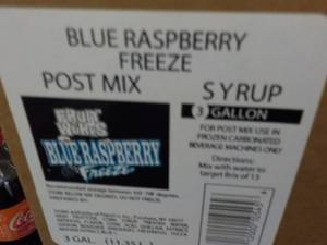 lot 227 image: 3 Gallon Blue Raspberry Freeze Post...