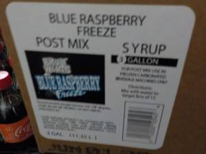 lot 228 image: 3 Gallon Blue Raspberry Freeze Post...