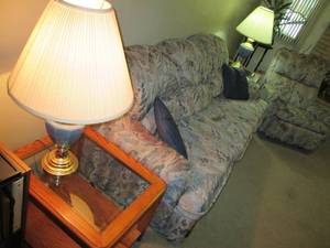 lot 33 image: Couch Hide-A-Bed, Recliner, (2) E...