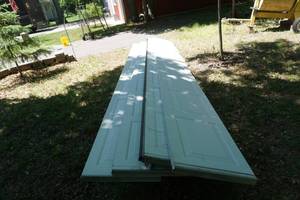 lot 2 image: 16 x 7 White 4 Panel Insulated Garage Door