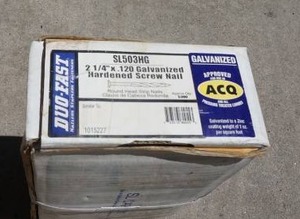 lot 20 image: 1 - Case Duo Fast Brand Galvanized Screw Nails