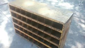 lot 18 image: 40 Section Metal Parts Storage CabinetBin