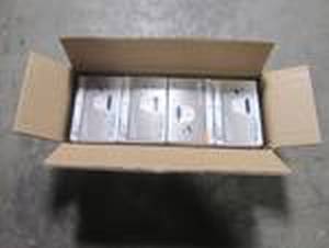 lot 811 image: 1 Case - Commercial Electric 4 in. Black Ultra Low Glare Mini Step Integrated LED Recessed Trim (4 Total) 53196101