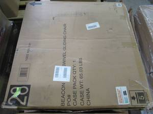 lot 110 image: Hampton Bay Beacon Park Wicker Outdoor Swivel Lounge Chair FRS80812CRS
