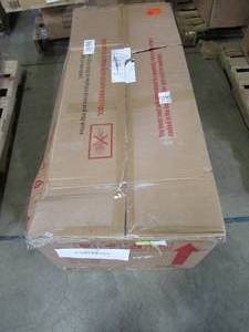 lot 117 image: Noble House Jaelynn Brown PU Armed Storage Ottoman Bench 7772