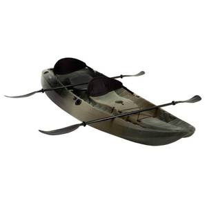 lot 2 image: Lifetime Camo Sport Fisher Tandem Kayak with Backrests. - Missing Paddles.