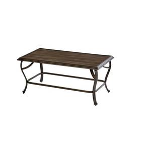 lot 306 image: Hampton Bay Becker Dark Mocha Steel Outdoor Patio Coffee Table, 11043_TC - NEW