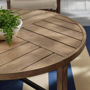 lot 310 image: Hampton Bay Geneva Outdoor Patio Table, FRS60704R-ST - NEW Table Only - Chairs not included.