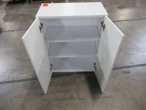 lot 132 image: Hampton Bay Designer Series Elgin Assembled 24x30x12 in. Wall Kitchen Cabinet in White W2430-ELWH