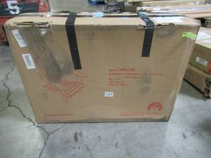lot 140 image: Walker Edison Furniture Company Boardwalk Dark Brown Outdoor Adirondack Chair HDWACDB