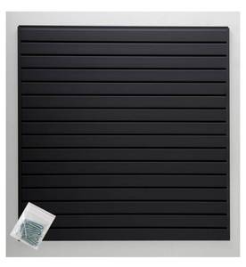 lot 5 image: JIFRAM EASY LIVING 4 ft. x 4 ft. or 8 ft. x 2 ft. Black Plastic Slat Wall Kit
