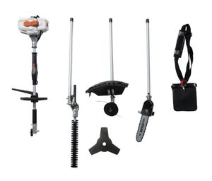 lot 7 image: BADGER 26 cc 2-Cycle Gas String Trimmer Full Crank 4- in- 1 Multi-Function with Pole Saw Attachment