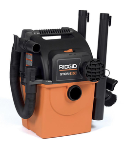 lot 8 image: RIGID 5 Gal. 5.0-Peak HP Portable Wall-Mountable WetDry Shop Vacuum with Filter, Hose and Accessories
