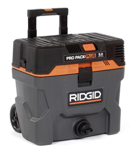 lot 45 image: RIGID 10 Gal. 5.0-Peak HP ProPack Plus WetDry Shop Vacuum with Filter, Expandable Hose and Accessories