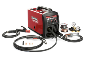 lot 96 image: LINCOLN ELECTRIC 140 Amp LE31MP Multi-Process StickMIGTIG Welder with Magnum Pro 100L Gun, MIG and Flux-Cored Wire, Single Phase, 120V