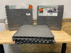 lot 98 image: TRAFFICMASTER Lot of 4- Dark Gray 24 in. x 24 in. x 0.47 in. Anti-Fatigue Flooring (6-Pack)