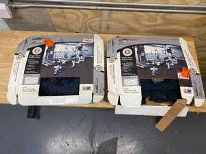 lot 99 image: TRAFFICMASTER Lot of 2- Black with Blue Flecks 37 in. x 56 in. x 8 mm Rubber Weight Room Tiles (14.32 sq. ft.  case)