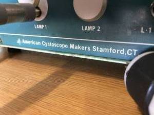 lot 8 image: ACMI FCB 95 Fiber Optic Dual Light Supply American Cystoscope maker Inc Variable Light Console - Very Nice Working Condition