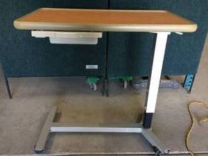 lot 28 image: Overbed Table With Vanity Mirror - Nice Condition