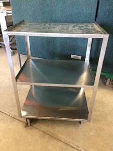 lot 43 image: 3 Tier &nbspStainless Steel Service Cart - 31 x 19 x 33