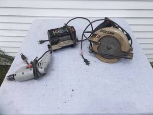 lot 9 image: Skil Saw , Drill & Wet Wheel