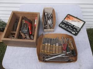 lot 30 image: Nut Drivers, Wrenches, Box Of Tools