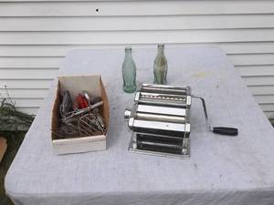 lot 32 image: Atlas Pasta Maker (Italy), Misc. Kitchen Items, 2-Coke Bottles