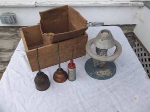 lot 80 image: Craftsman Tire Balancer, Weights, Oil Cans