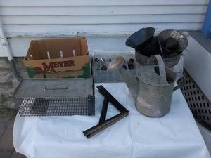 lot 87 image: Hav-A-Hart Trap, Water Can & Funnels