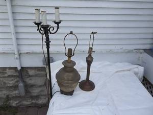 lot 89 image: Brass Lamps