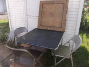 lot 109 image: 2-Card Tables, 3-Chairs